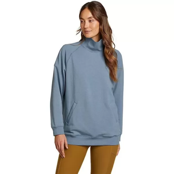 imageEddie Bauer Womens Motion Cozy Camp Slouchy Funnel NeckBlue Haze