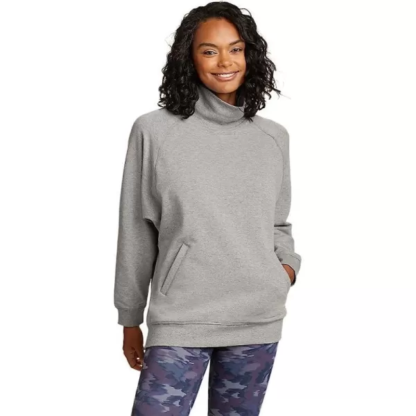 imageEddie Bauer Womens Motion Cozy Camp Slouchy Funnel NeckHeather Gray