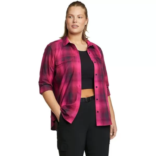 imageEddie Bauer Womens Mountain LongSleeve ShirtPetite Poinsettia