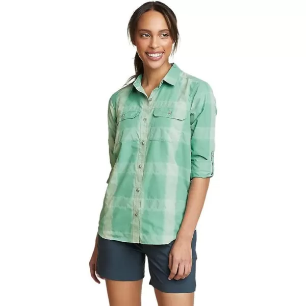 imageEddie Bauer Womens Mountain LongSleeve ShirtRegular Asparagus