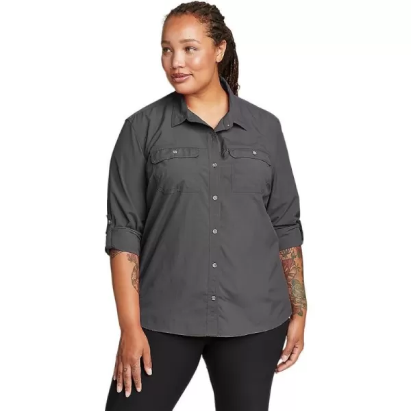 imageEddie Bauer Womens Mountain Ripstop LongSleeve ShirtPlus Dark Smoke