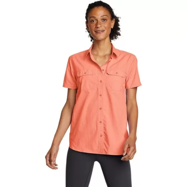 imageEddie Bauer Womens Mountain Ripstop ShortSleeve ShirtRegular Dusty Coral
