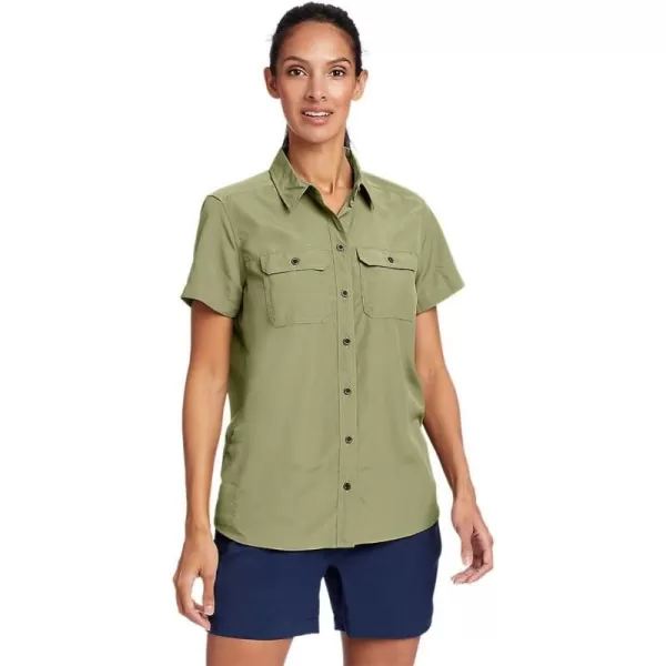 imageEddie Bauer Womens Mountain Ripstop ShortSleeve ShirtRegular Eucalyptus