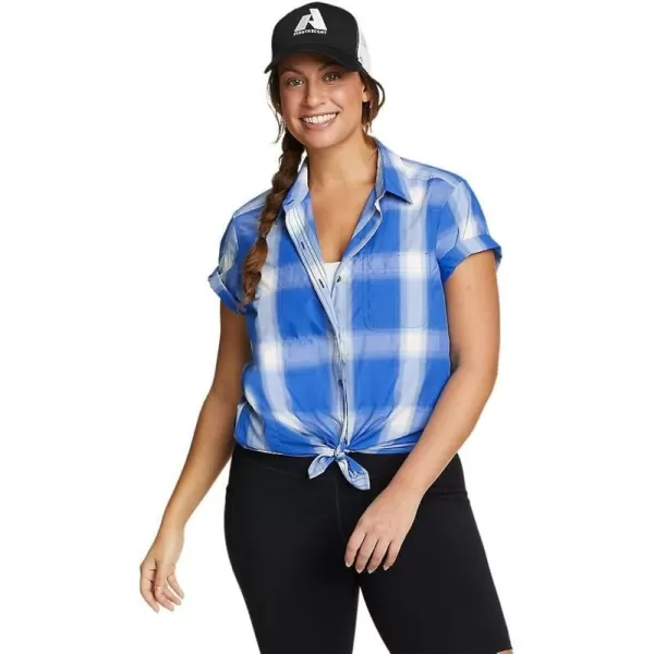 imageEddie Bauer Womens Mountain ShortSleeve ShirtRegular Ocean