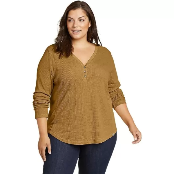 imageEddie Bauer Womens Myriad ThermalJersey Mix HenleyPlus Antique Bronze