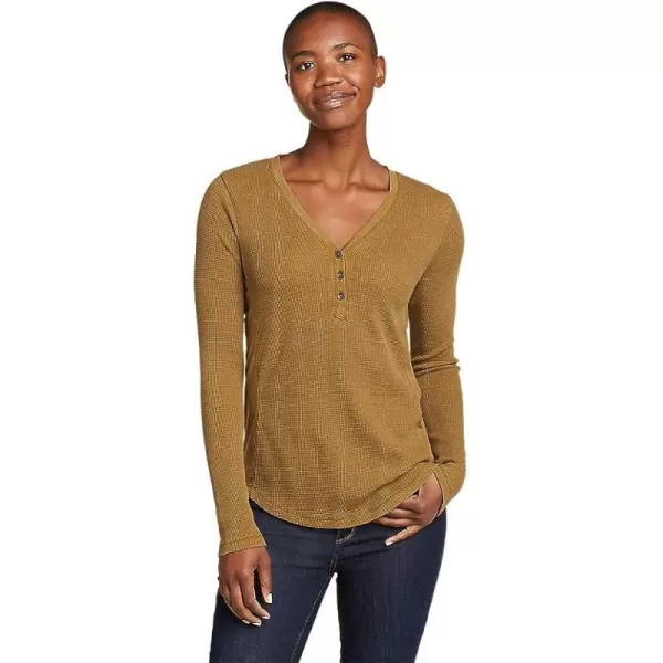 imageEddie Bauer Womens Myriad ThermalJersey Mix HenleyRegular Antique Bronze