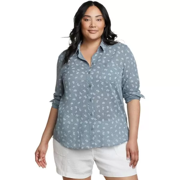 imageEddie Bauer Womens Packable LongSleeve ShirtPlus Light Blue