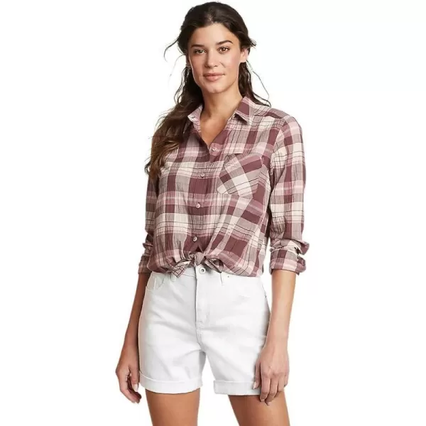 imageEddie Bauer Womens Packable LongSleeve ShirtRegular Cordovan