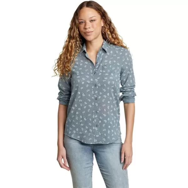 imageEddie Bauer Womens Packable LongSleeve ShirtRegular Light Blue