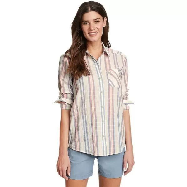 imageEddie Bauer Womens Packable LongSleeve ShirtTall Ecru