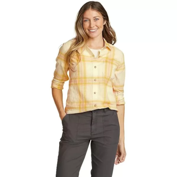 imageEddie Bauer Womens Packable LongSleeve ShirtTall Gold Dust