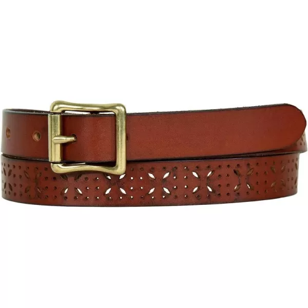 imageEddie Bauer Womens Perforated Pattern Leather BeltTan