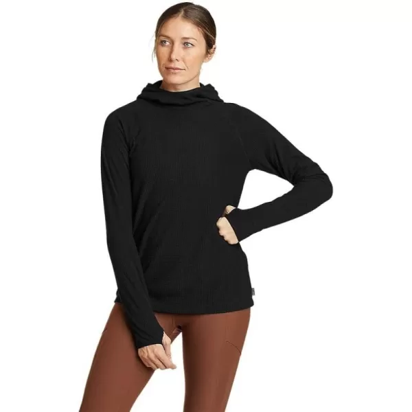 imageEddie Bauer Womens Quest Pro Grid Fleece Pullover HoodieRegular Black