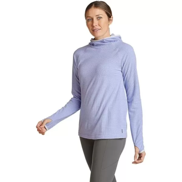 imageEddie Bauer Womens Quest Pro Grid Fleece Pullover HoodieRegular Periwinkle