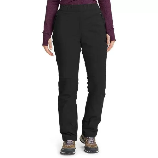 imageEddie Bauer Womens Rainier FleeceLined PullOn PantsBlack