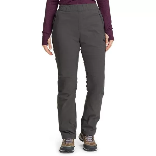 imageEddie Bauer Womens Rainier FleeceLined PullOn PantsDark Smoke