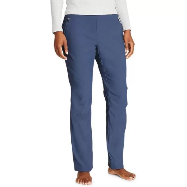 imageEddie Bauer Womens Rainier FleeceLined PullOn PantsDusted Indigo
