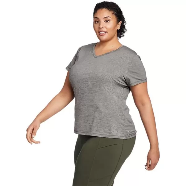 imageEddie Bauer Womens Resolution ShortSleeve VNeck TShirtPlus Dark Smoke