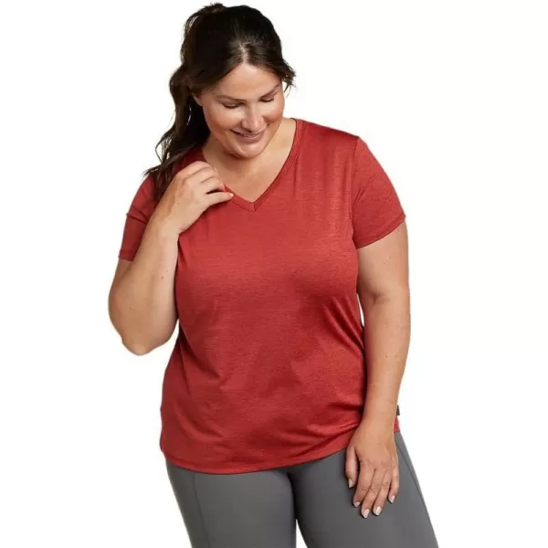imageEddie Bauer Womens Resolution ShortSleeve VNeck TShirtPlus Terracotta