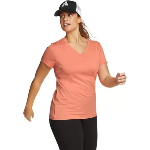 imageEddie Bauer Womens Resolution ShortSleeve VNeck TShirtRegular Dusty Coral