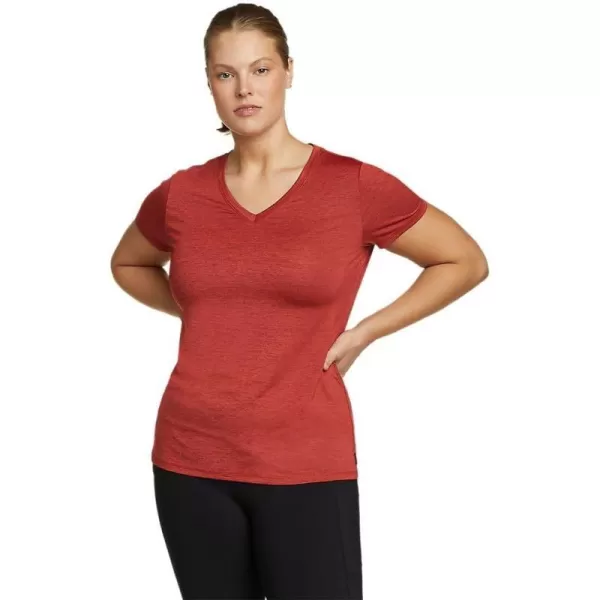 imageEddie Bauer Womens Resolution ShortSleeve VNeck TShirtTall Terracotta