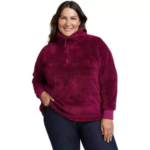 imageEddie Bauer Womens Size Quest Plush 14 Zip RelaxedPlusPort