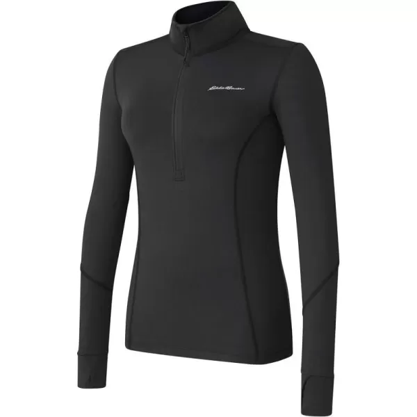 imageEddie Bauer Womens Standard Brushed HalfZip Jacket Sweater BaselayerBlack