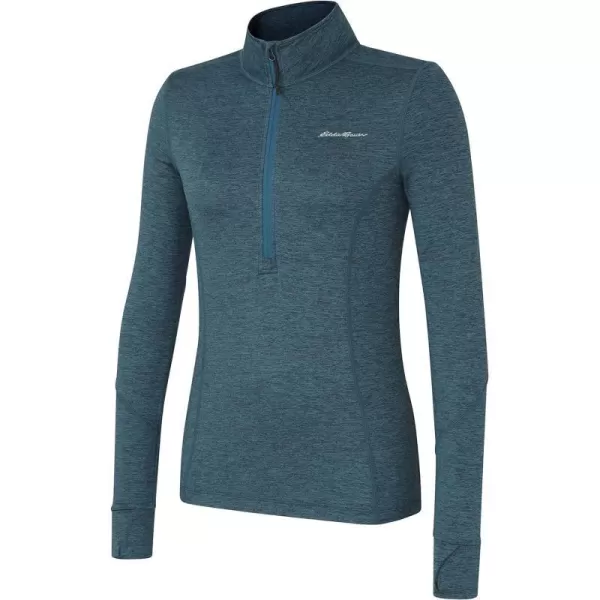 imageEddie Bauer Womens Standard Brushed HalfZip Jacket Sweater BaselayerDark Teal Heather