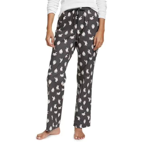 imageEddie Bauer Womens Stines Favorite Flannel Sleep PantsPetite Deep Charcoal