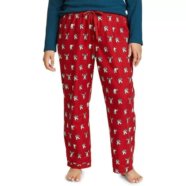 imageEddie Bauer Womens Stines Favorite Flannel Sleep PantsPlus Holly Red