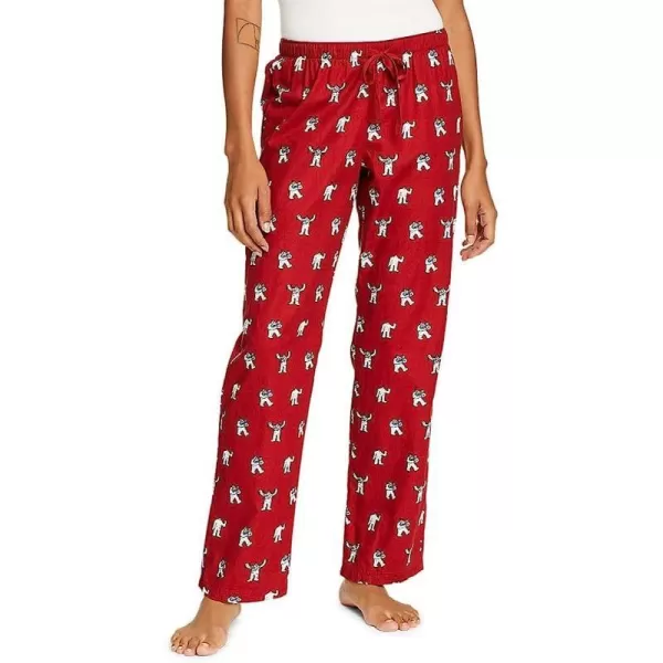 imageEddie Bauer Womens Stines Favorite Flannel Sleep PantsRegular Holly Red