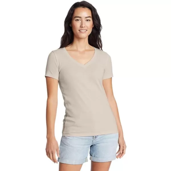 imageEddie Bauer Womens Stines ShortSleeve VNeck TShirtPumice