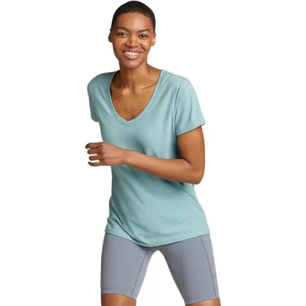 imageEddie Bauer Womens Tempo Light ShortSleeve TShirtRegular Sea Blue