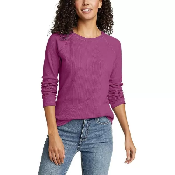 imageEddie Bauer Womens Thermal Raglan LongSleeve CrewWineberry