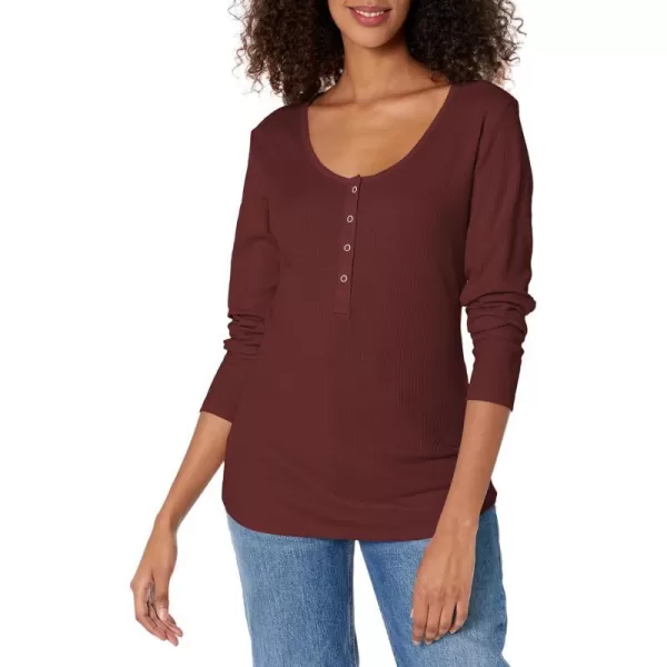 imageEddie Bauer Womens Thermal Snap HenleyBurgundy