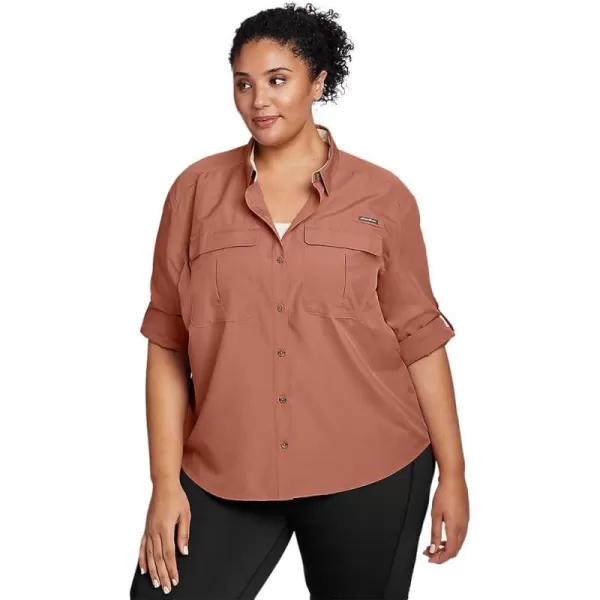 imageEddie Bauer Womens UPF Guide LongSleeve ShirtPlus Cocoa