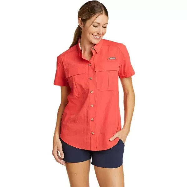 imageEddie Bauer Womens UPF Guide ShortSleeve ShirtCoral