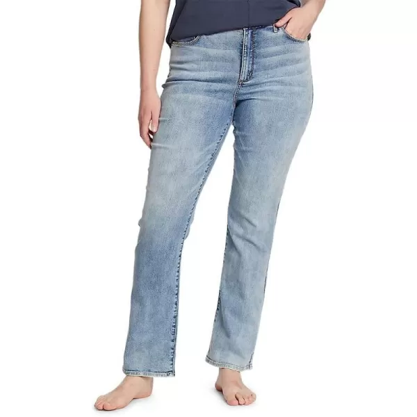 imageEddie Bauer Womens Voyager HighRise BootCut Jeans  CurvyRegular Blue Haze