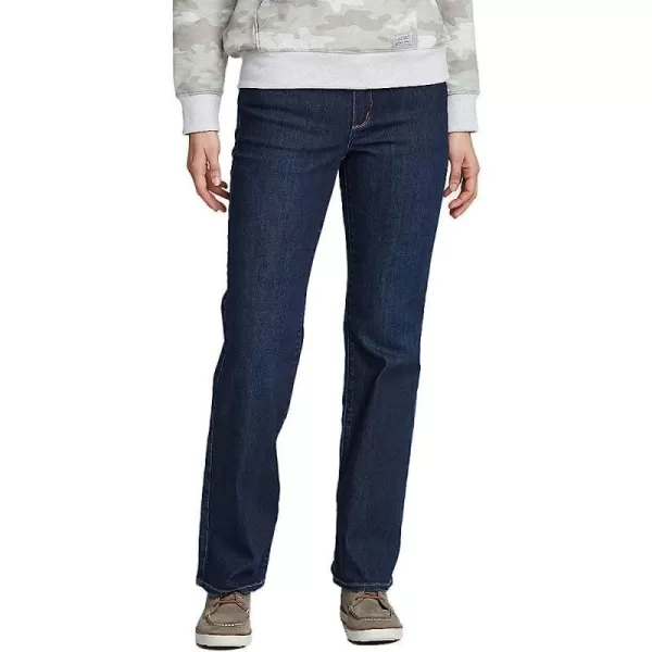 imageEddie Bauer Womens Voyager HighRise BootCut Jeans  CurvyRegular Dk Indigo