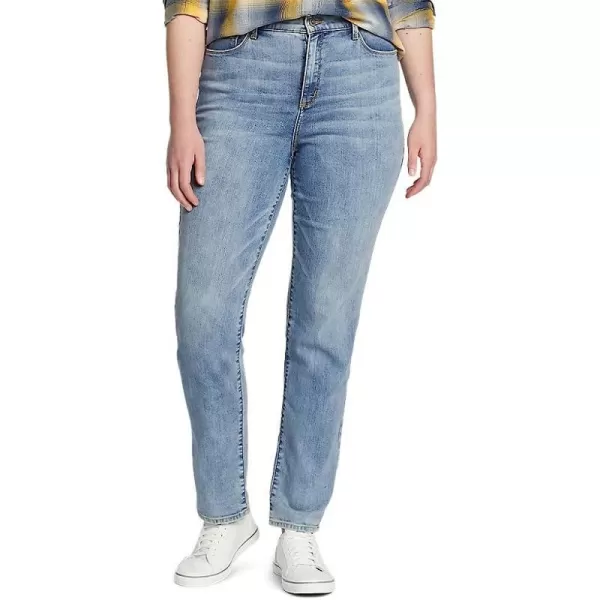 imageEddie Bauer Womens Voyager HighRise Jeans  Slim StraightRegular Blue Haze