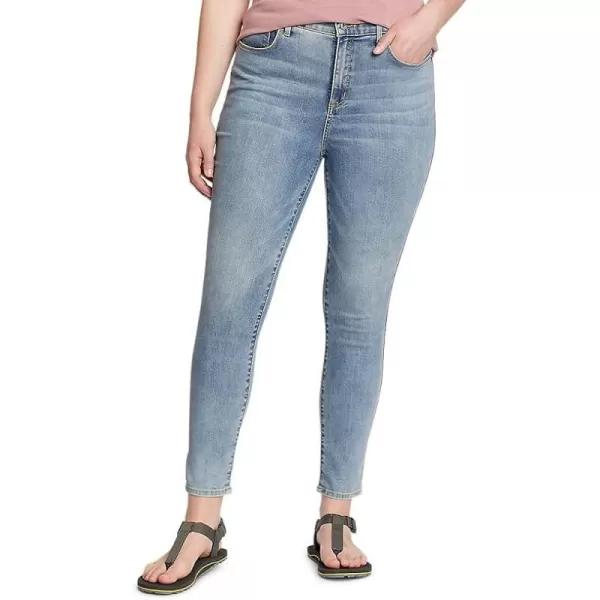 imageEddie Bauer Womens Voyager HighRise Skinny Jeans  Slightly CurvyRegular Blue Haze