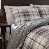 imageEddie Bauer  King Comforter Set Reversible Cotton Bedding with Matching Shams PreWashed for Added Softness Kingston Charcoal KingAlder RedGrey