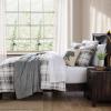 imageEddie Bauer  King Comforter Set Reversible Cotton Bedding with Matching Shams PreWashed for Added Softness Kingston Charcoal KingAlder RedGrey