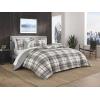 imageEddie Bauer  King Comforter Set Reversible Cotton Bedding with Matching Shams PreWashed for Added Softness Kingston Charcoal KingAlder RedGrey