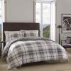 imageEddie Bauer  King Comforter Set Reversible Cotton Bedding with Matching Shams PreWashed for Added Softness Kingston Charcoal KingAlder RedGrey