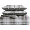imageEddie Bauer  King Comforter Set Reversible Cotton Bedding with Matching Shams PreWashed for Added Softness Kingston Charcoal KingAlder RedGrey
