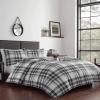 imageEddie Bauer  King Comforter Set Reversible Cotton Bedding with Matching Shams PreWashed for Added Softness Kingston Charcoal KingCoal Creek Grey