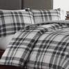 imageEddie Bauer  King Comforter Set Reversible Cotton Bedding with Matching Shams PreWashed for Added Softness Kingston Charcoal KingCoal Creek Grey
