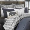 imageEddie Bauer  King Comforter Set Reversible Cotton Bedding with Matching Shams PreWashed for Added Softness Kingston Charcoal KingKingston Charcoal
