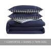 imageEddie Bauer  King Comforter Set Reversible Cotton Bedding with Matching Shams PreWashed for Added Softness Kingston Charcoal KingKingston Navy